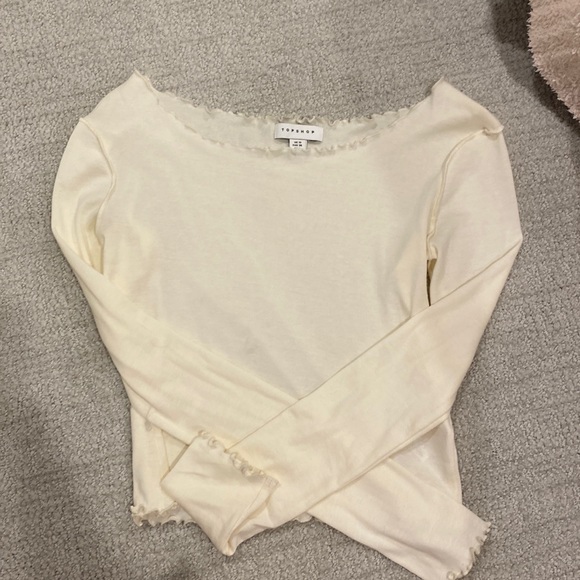 Top shop cream off the shoulder, long sleeve size 6 - Picture 1 of 2